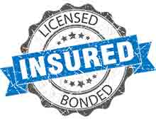 Licensed, insured and bonded